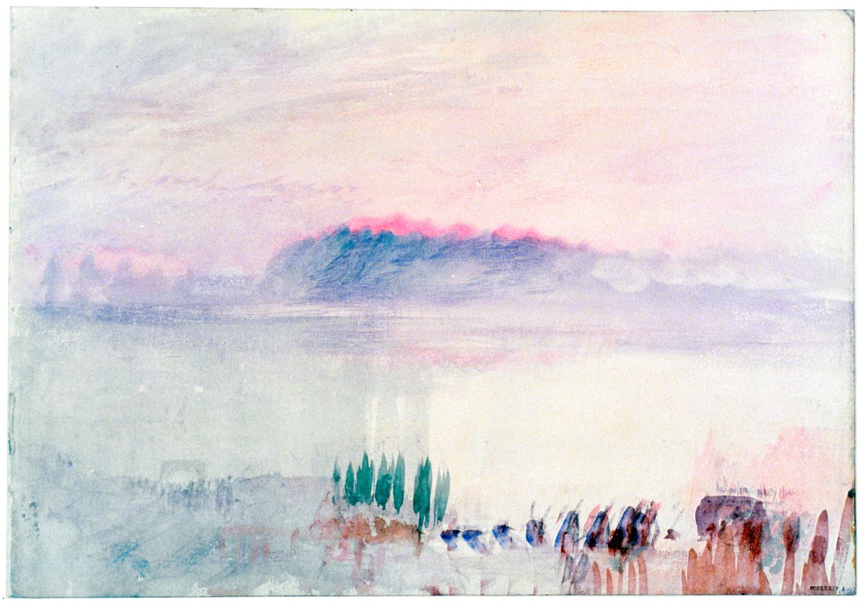 Pogrzeb w Lozannie, 1841 autorstwa Joseph Mallord William Turner