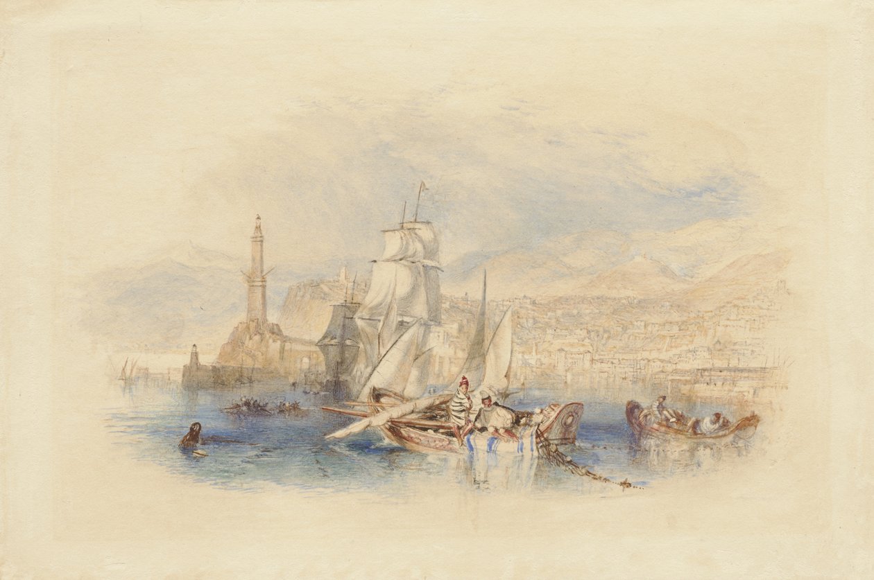 Genua, ok. 1832 autorstwa Joseph Mallord William Turner