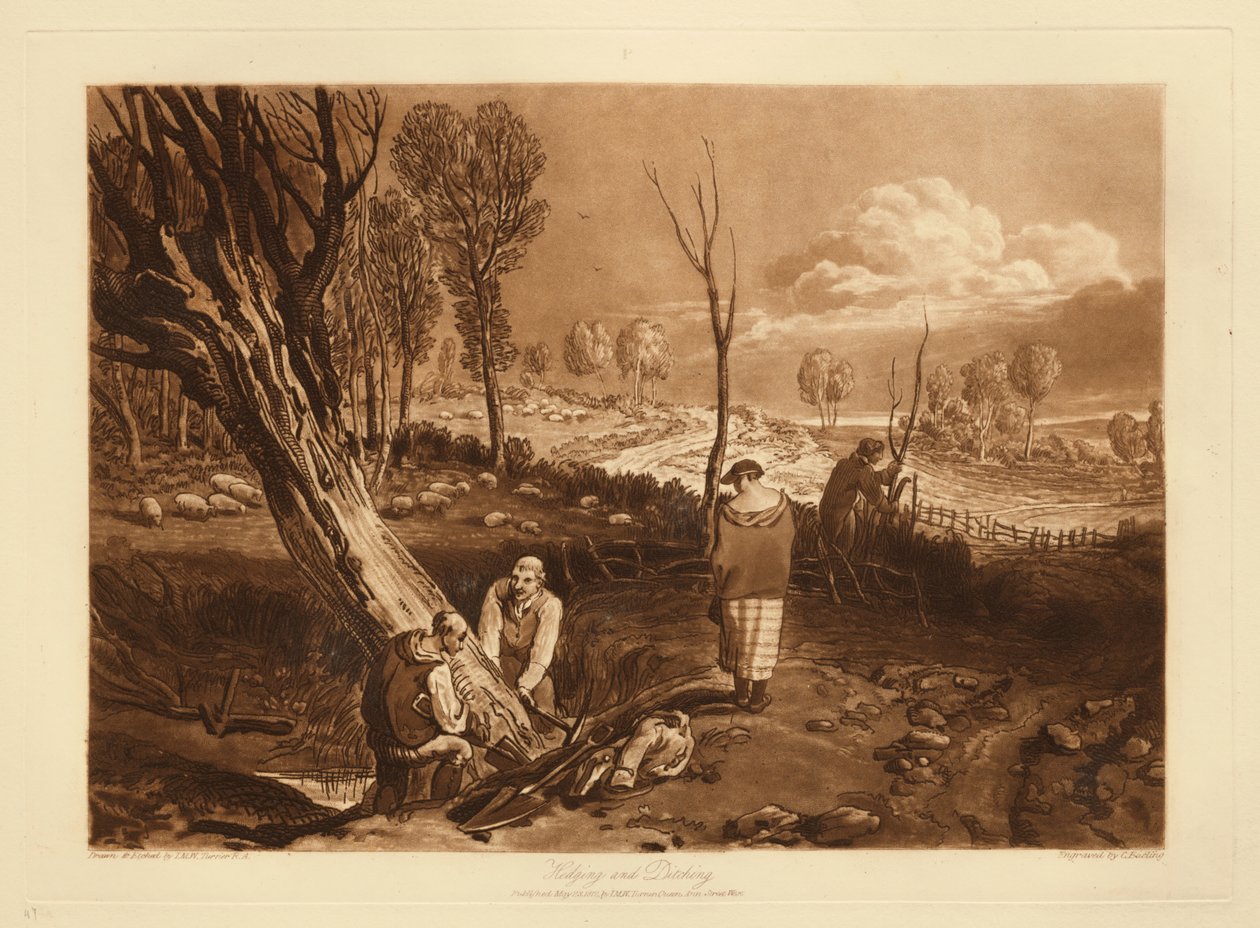 Żywopłoty i rowy autorstwa Joseph Mallord William Turner