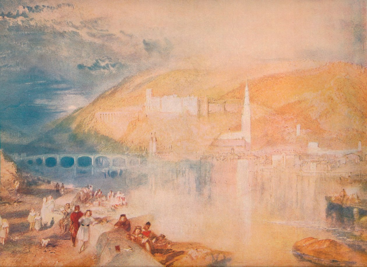 Heidelberg-Zachód słońca, ok. 1840, 1918 r. autorstwa Joseph Mallord William Turner