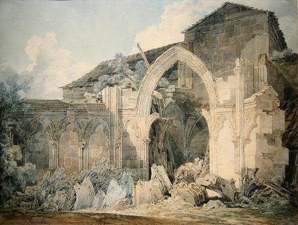 Katedra w Hereford (akwarela i długopis i atrament na papierze) autorstwa Joseph Mallord William Turner
