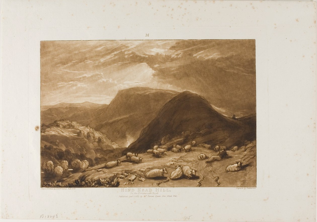 Hind Head Hill, płyta 25 z Liber Studiorum autorstwa Joseph Mallord William Turner