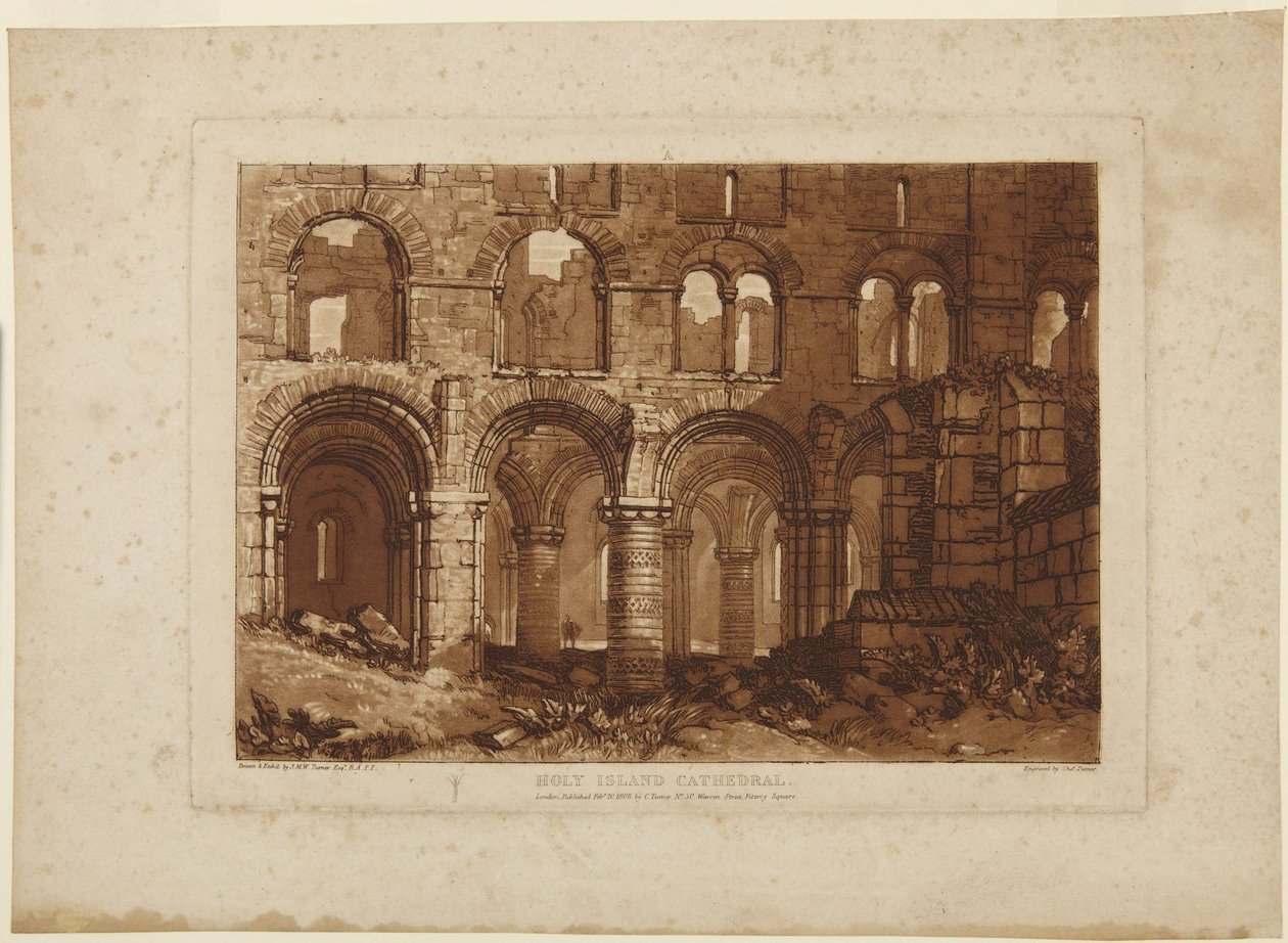 Katedra na Holy Island autorstwa Joseph Mallord William Turner