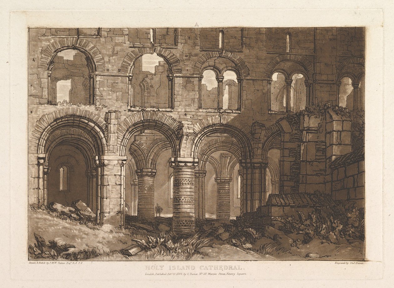 Katedra Świętej Wyspy Liber Studiorum, cz. III, tablica 11, 20 lutego 1808 r. autorstwa Joseph Mallord William Turner