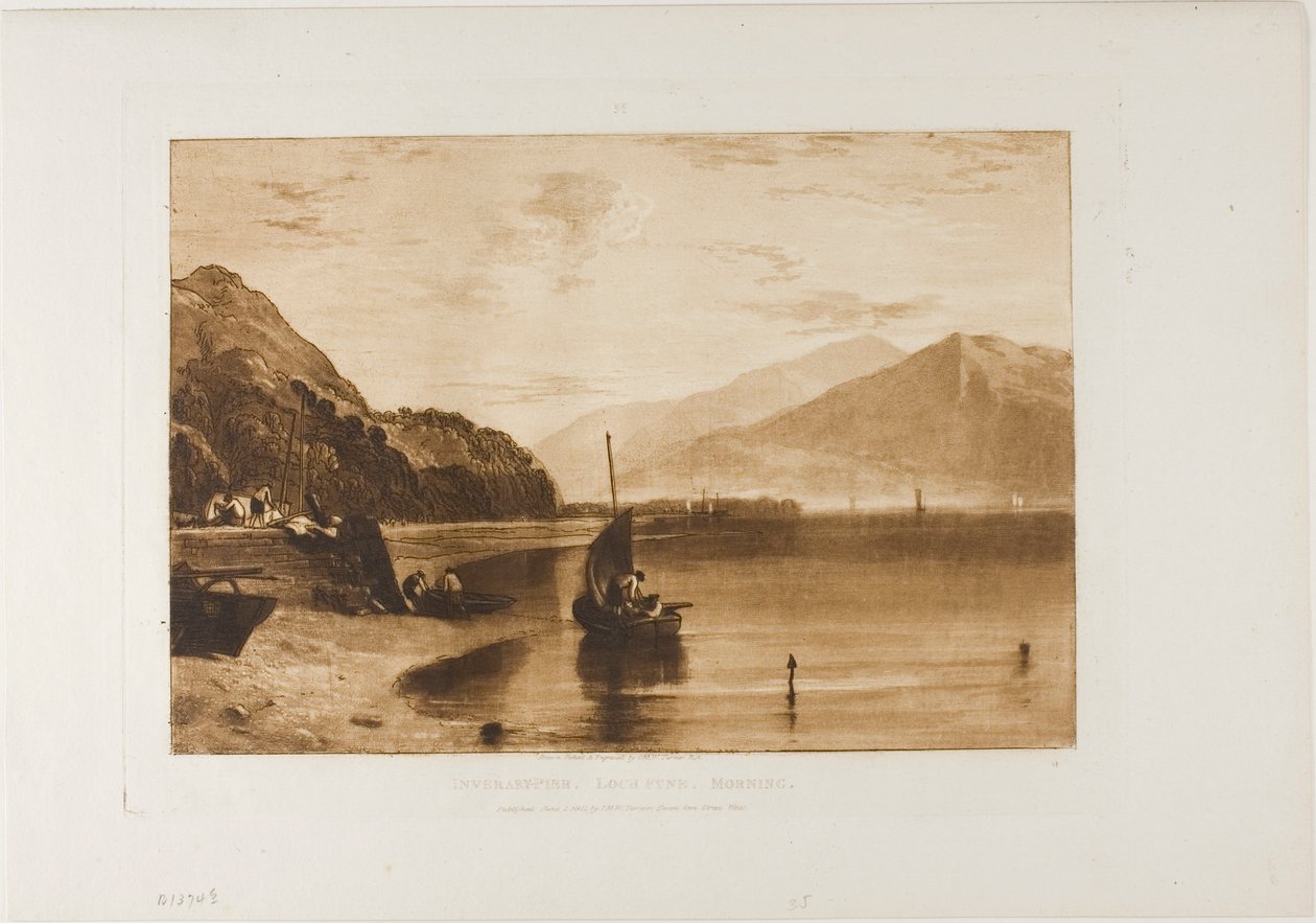 Inverary Pier Loch Fyne, rano autorstwa Joseph Mallord William Turner