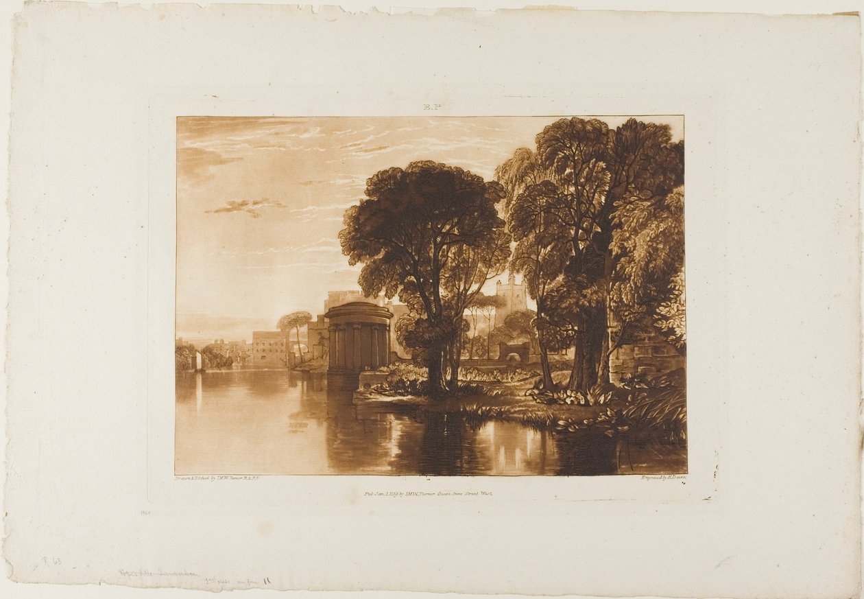 Isleworth, tablica 63 z Liber Studiorum autorstwa Joseph Mallord William Turner