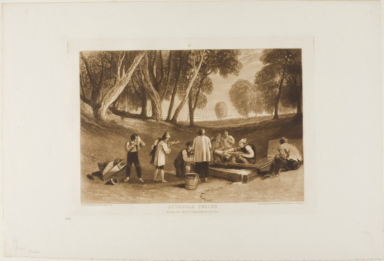 Juvenile Tricks, tablica 22 z Księgi Studiów autorstwa Joseph Mallord William Turner