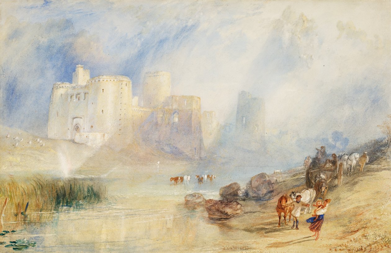 Zamek Kidwelly, Carmarthenshire (akwarela) autorstwa Joseph Mallord William Turner