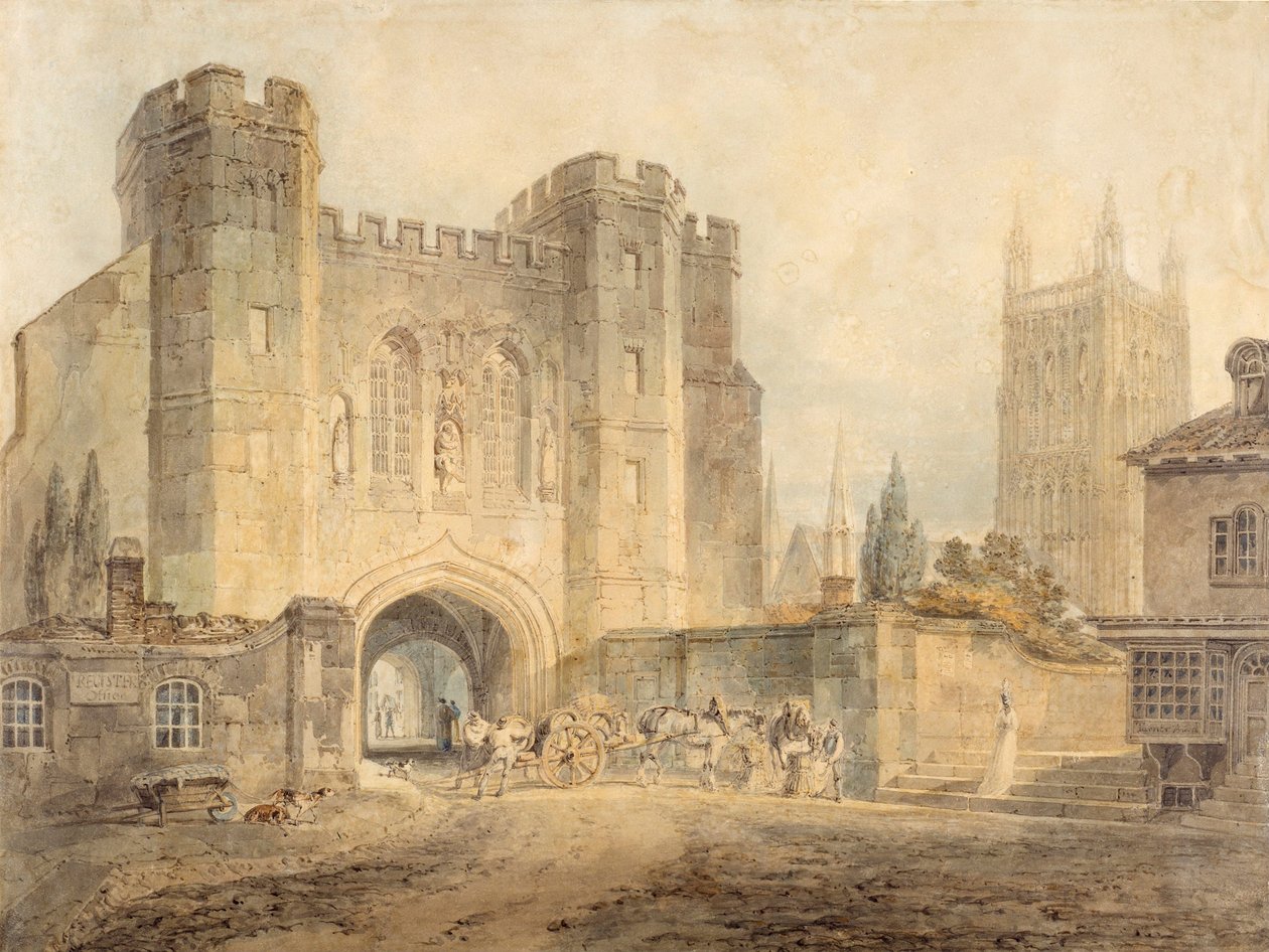 Brama króla Edgara, Worcester autorstwa Joseph Mallord William Turner