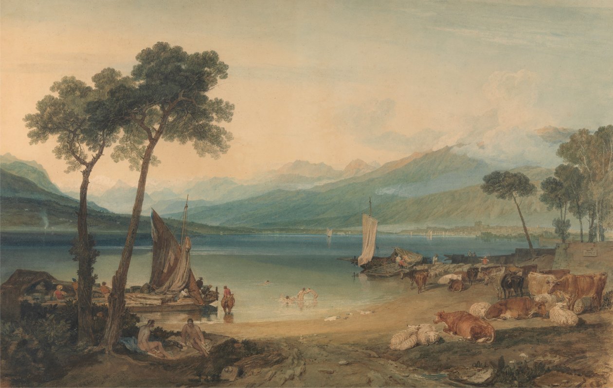 Jezioro Genewskie i Mont Blanc autorstwa Joseph Mallord William Turner
