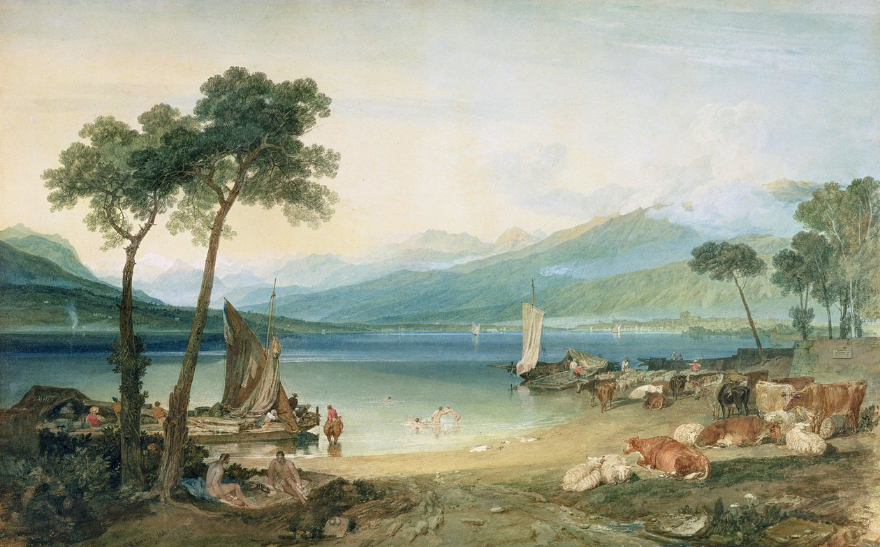 Jezioro Genewskie i Mont Blanc autorstwa Joseph Mallord William Turner