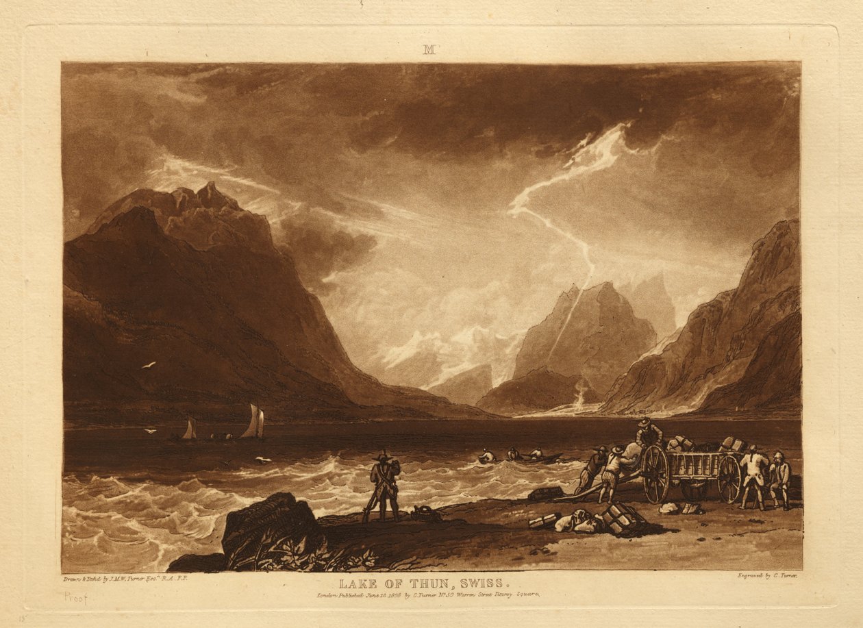 Jezioro Thun autorstwa Joseph Mallord William Turner