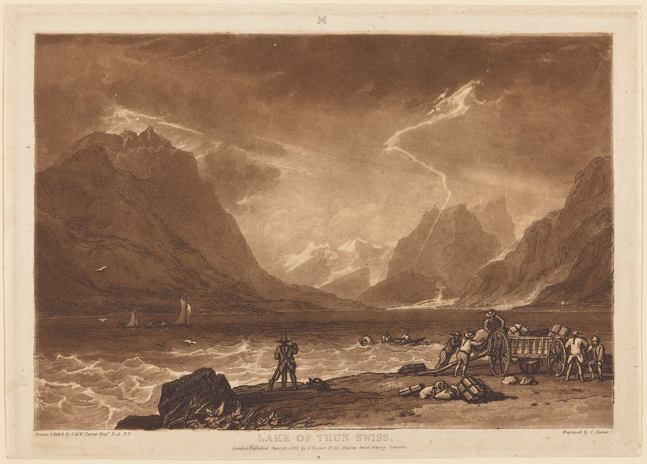 Jezioro Thun autorstwa Joseph Mallord William Turner