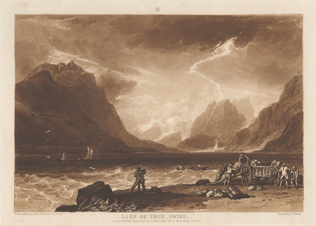 Jezioro Thun, Szwajcaria autorstwa Joseph Mallord William Turner