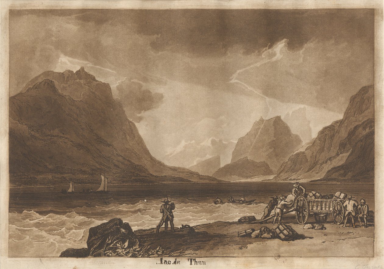 Jezioro Thun, Szwajcaria autorstwa Joseph Mallord William Turner