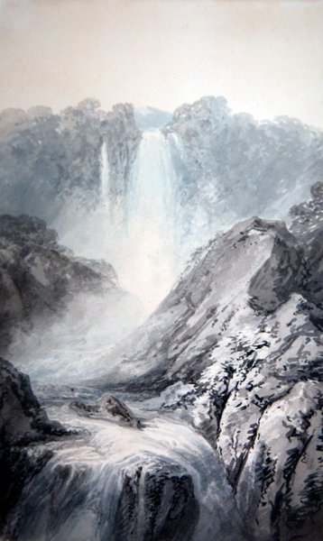 Krajobraz (akwarela i bodycolor na papierze) autorstwa Joseph Mallord William Turner