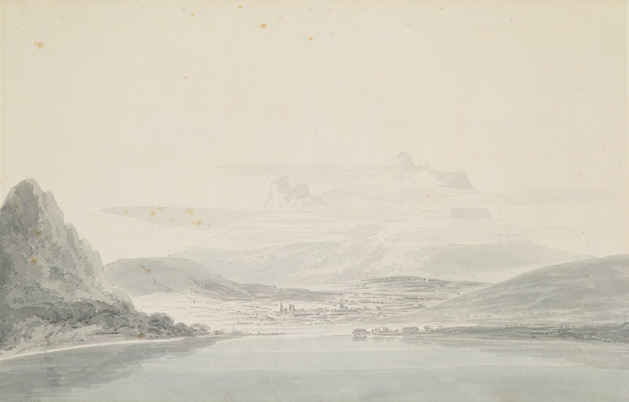 Pejzaż, wg Johna Roberta Cozensa (1752-99) (ołówek i akwarela na papierze) autorstwa Joseph Mallord William Turner