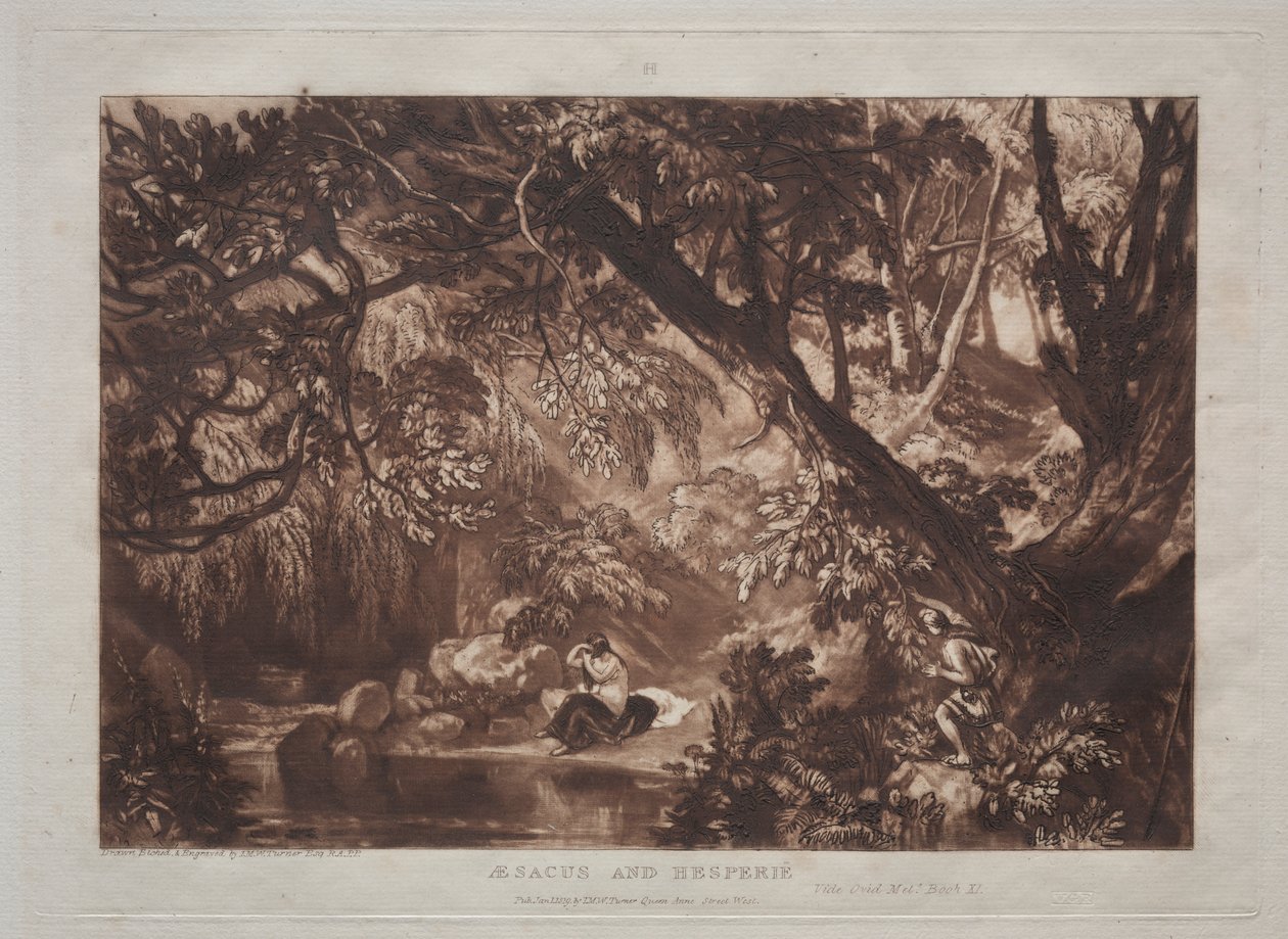 Księga studiów: Aesacus i Hesperia autorstwa Joseph Mallord William Turner