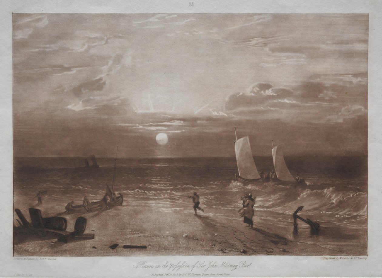 Liber Studiorum: Kawałek morza Mildmay. autorstwa Joseph Mallord William Turner