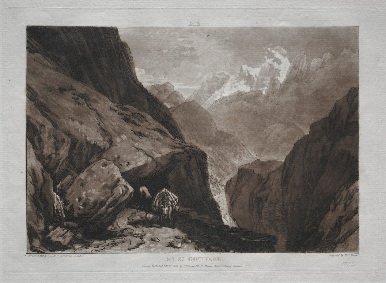 Książka do nauki: Mt. św. Gotard autorstwa Joseph Mallord William Turner
