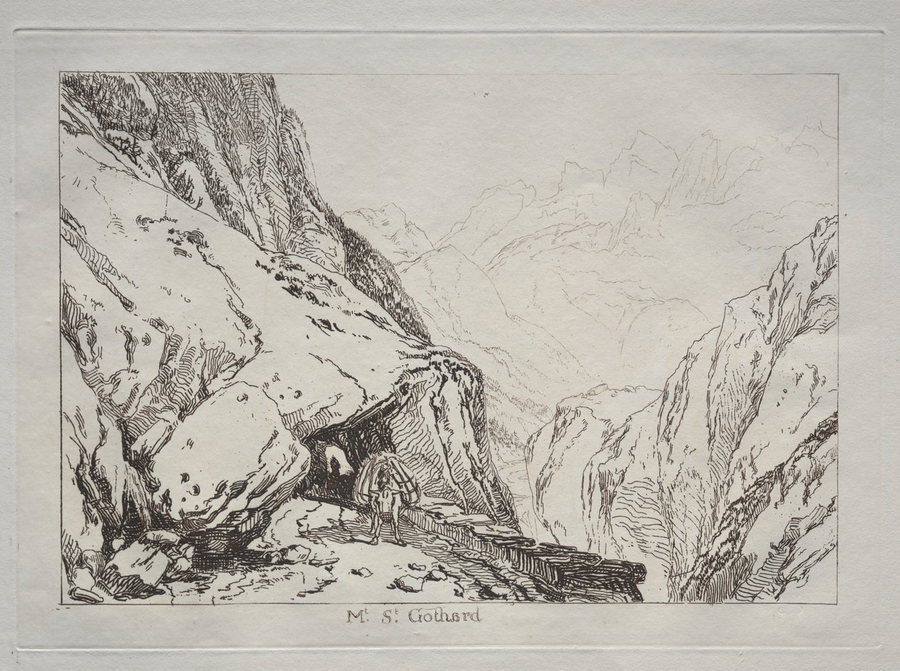 Księga studiów: Mt. St Gotarda. autorstwa Joseph Mallord William Turner