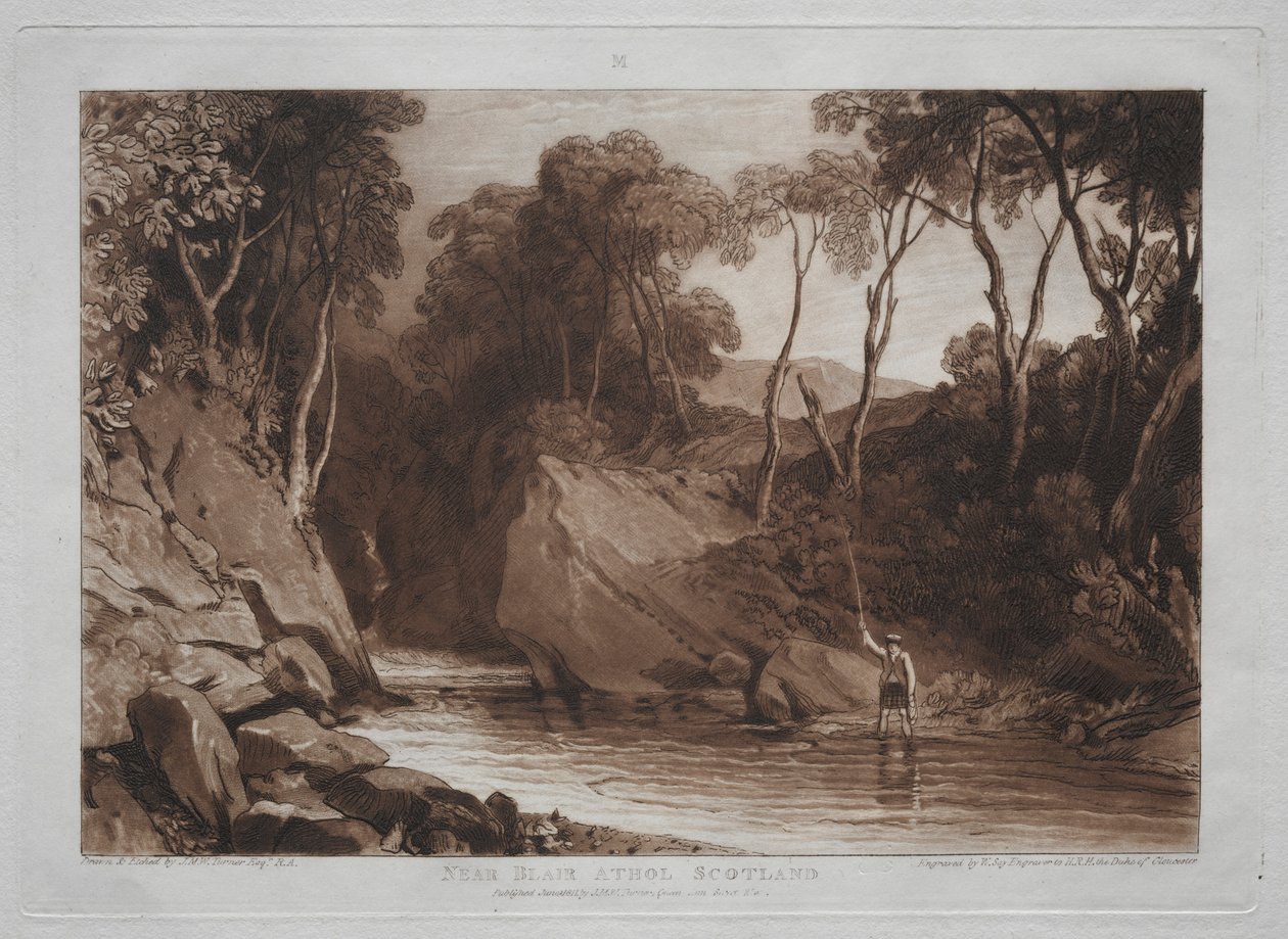 Book of Studies: Near Blain Athol, Szkocja autorstwa Joseph Mallord William Turner