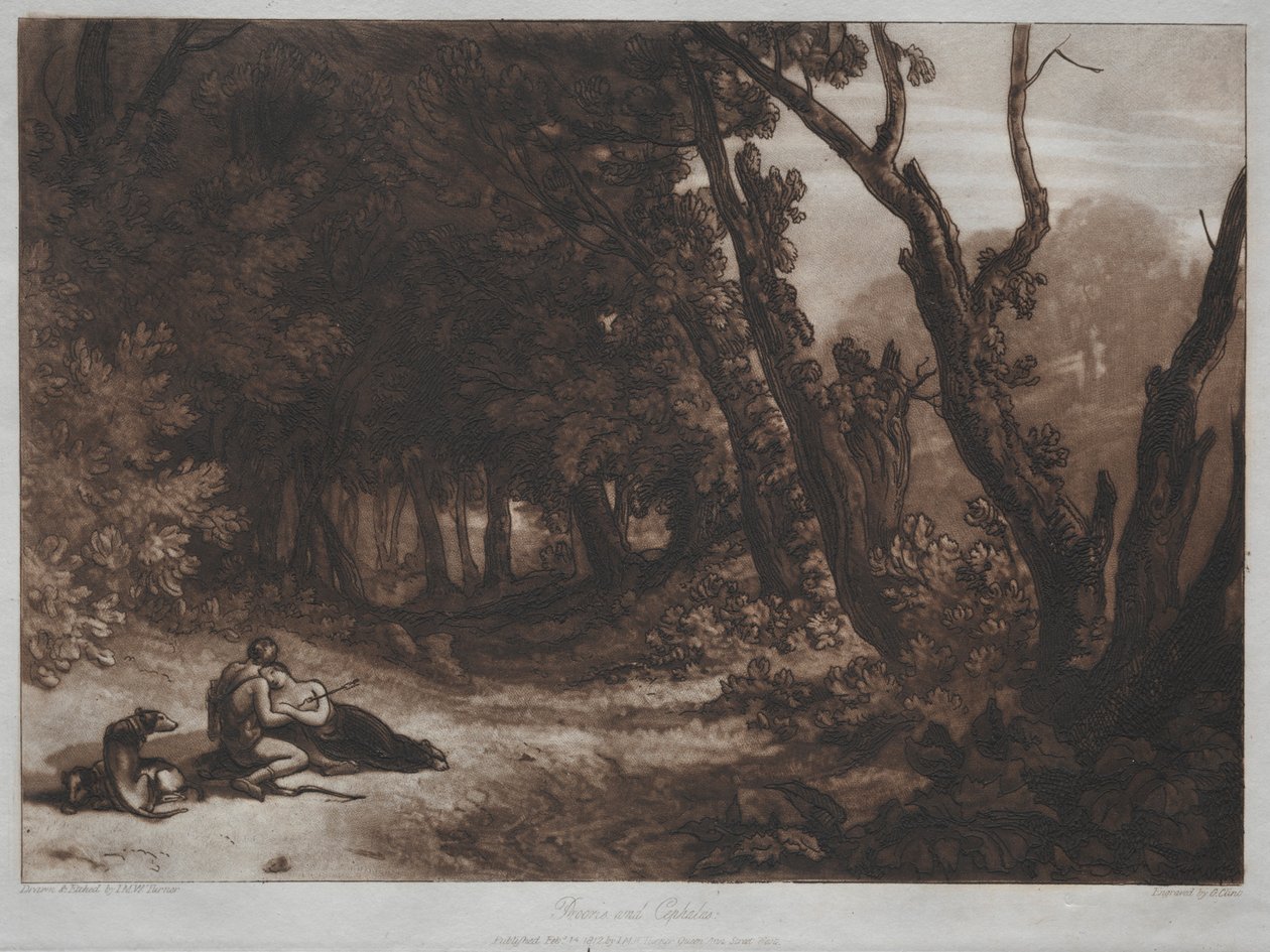 Księga studiów: Prokrys i Cefalus autorstwa Joseph Mallord William Turner