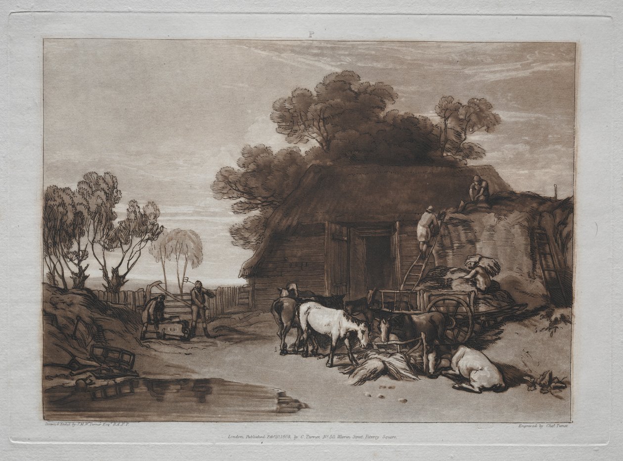 Liber Studiorum: Podwórko słomy autorstwa Joseph Mallord William Turner