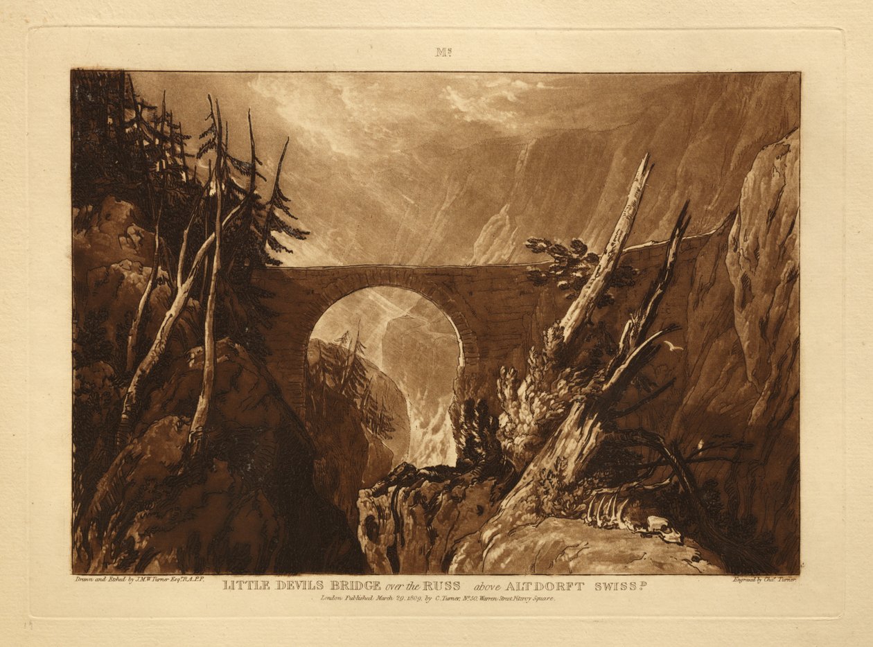 Mały Diabelski Most autorstwa Joseph Mallord William Turner