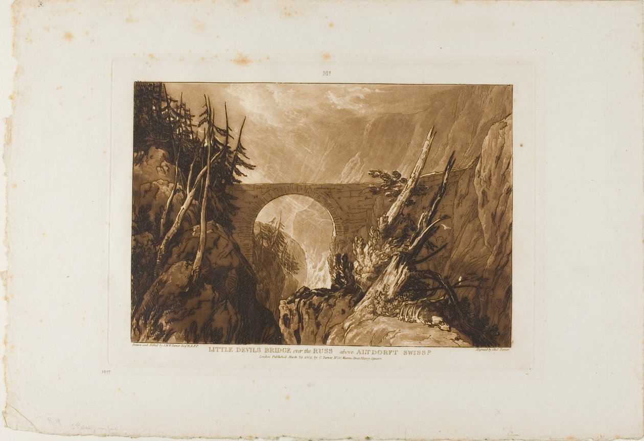 Mały Diabelski Most, płyta 19 z Liber Studiorum autorstwa Joseph Mallord William Turner