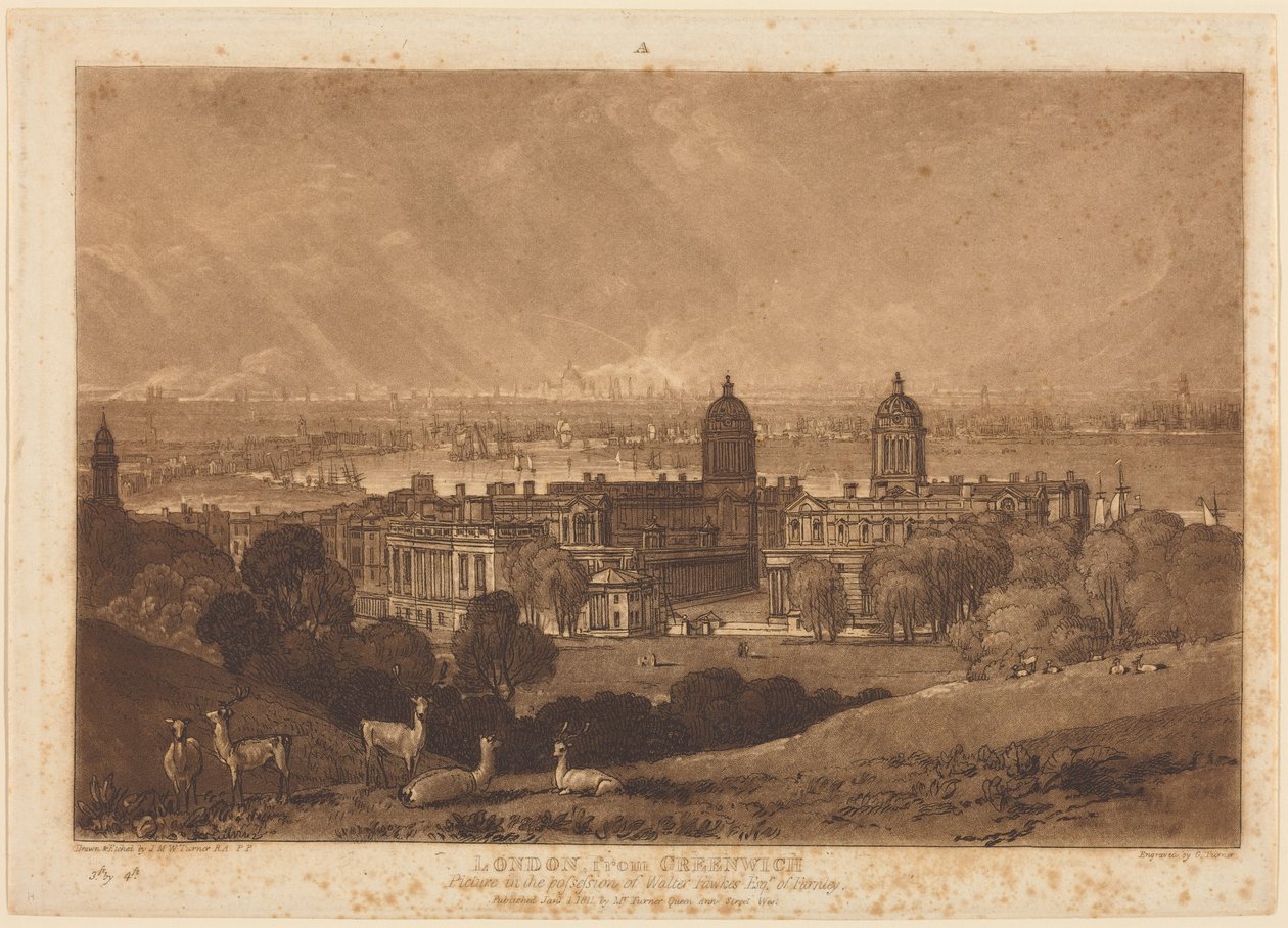 Londyn widziany z Greenwich autorstwa Joseph Mallord William Turner
