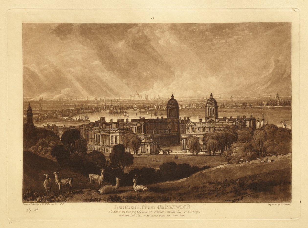 Londyn widziany z Greenwich autorstwa Joseph Mallord William Turner