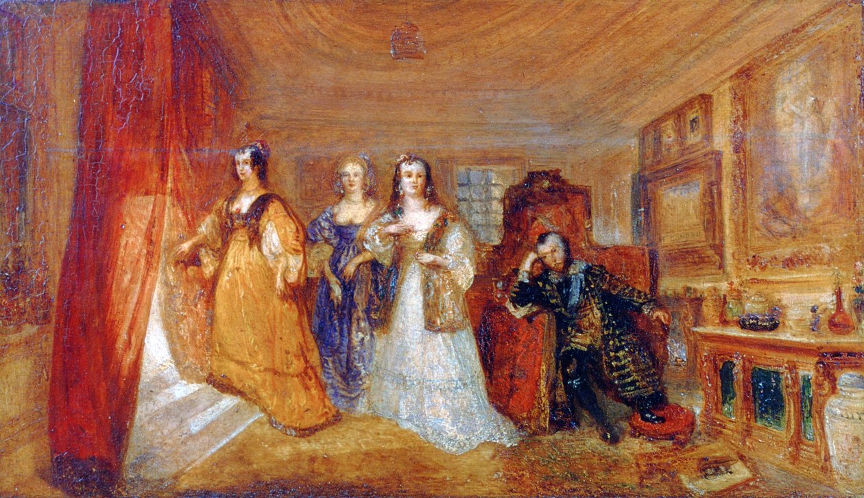 Lucy, hrabina Carlisle i Dorothy Percys Wizyta u ich Ojca Pana Percy..., c1831 autorstwa Joseph Mallord William Turner