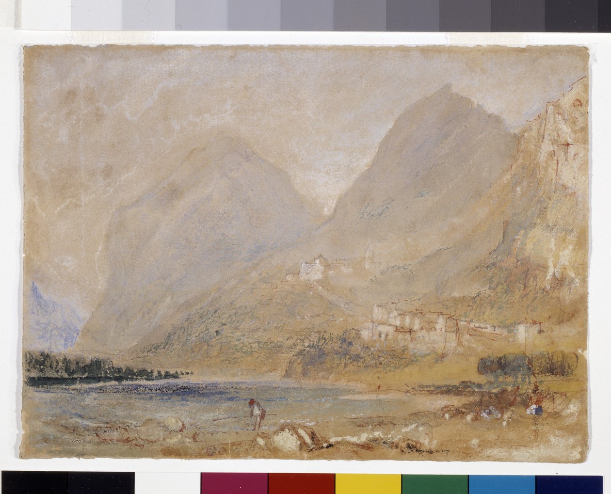 Martinswand, niedaleko Innsbrucku (akwarela i gwasz na szarym papierze) autorstwa Joseph Mallord William Turner