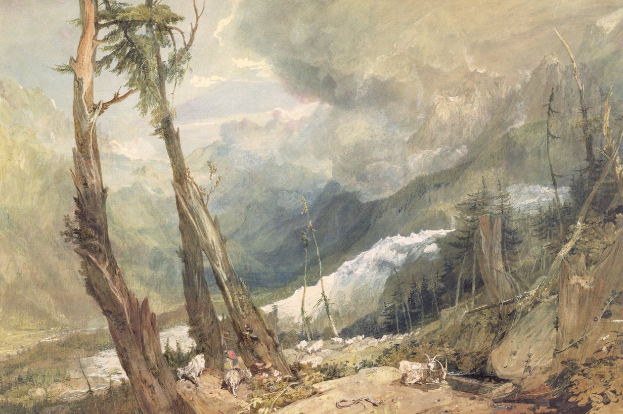 Mere de Glace, w dolinie Chamouni, Szwajcaria autorstwa Joseph Mallord William Turner