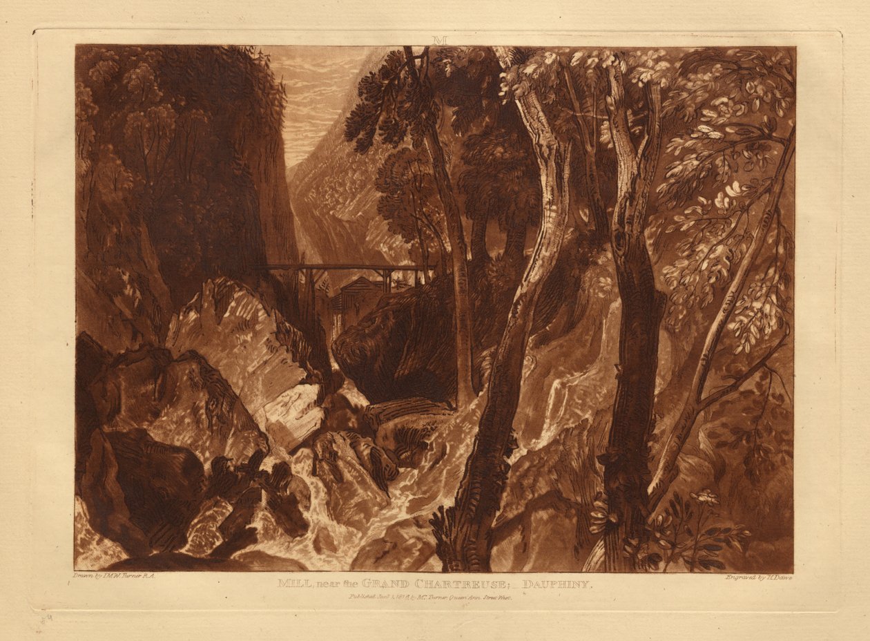 Młyn w pobliżu Grande Chartreuse autorstwa Joseph Mallord William Turner