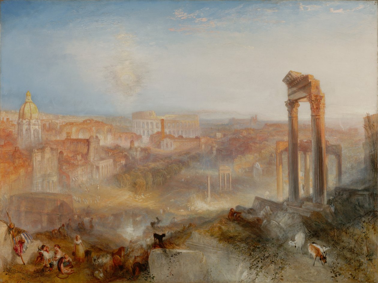Nowoczesny Rzym – Campo Vaccino autorstwa Joseph Mallord William Turner