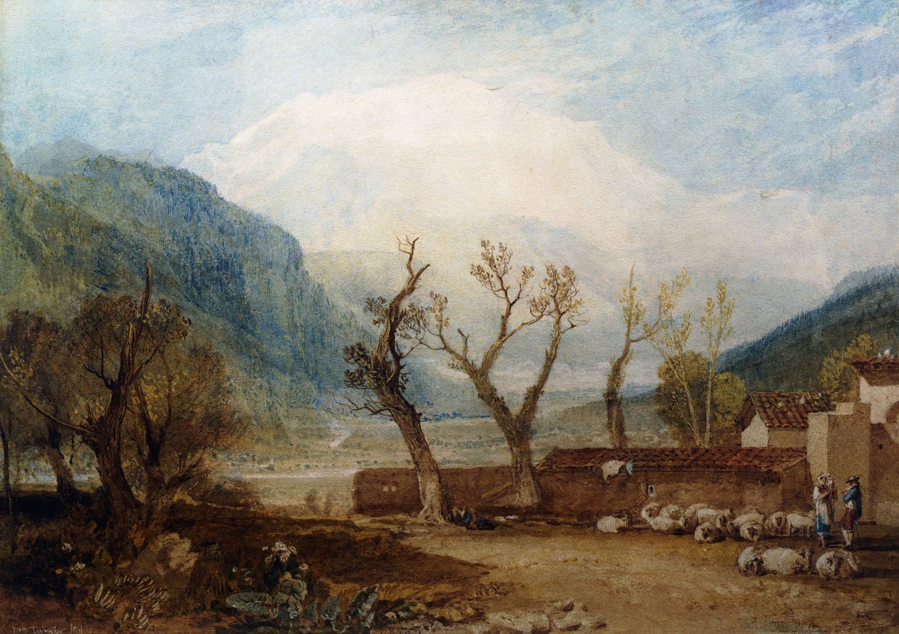 Mont Blanc, od mostu św. Marcina, Sallanches autorstwa Joseph Mallord William Turner