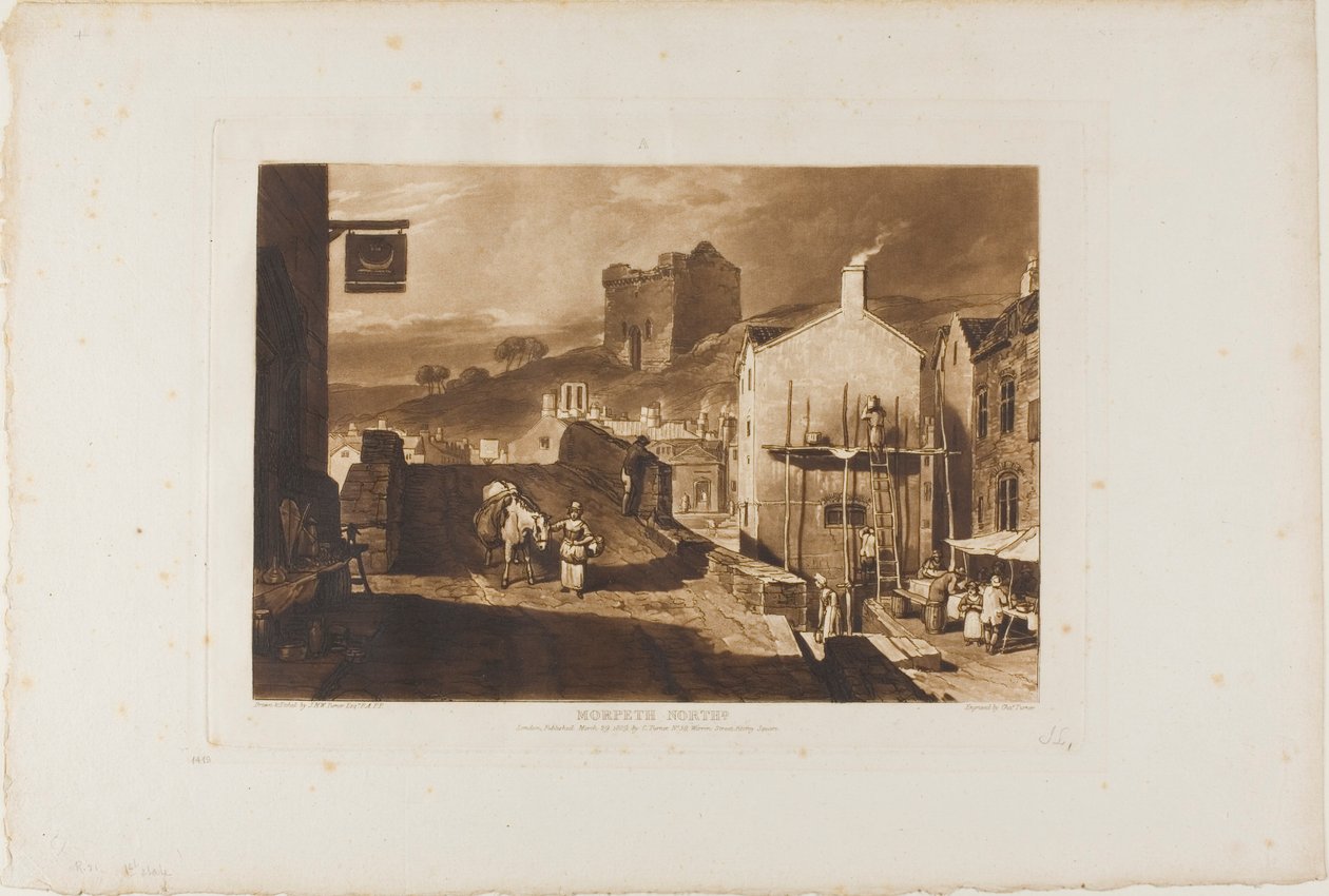 Morpeth, tablica 21 z Księgi Studiów autorstwa Joseph Mallord William Turner