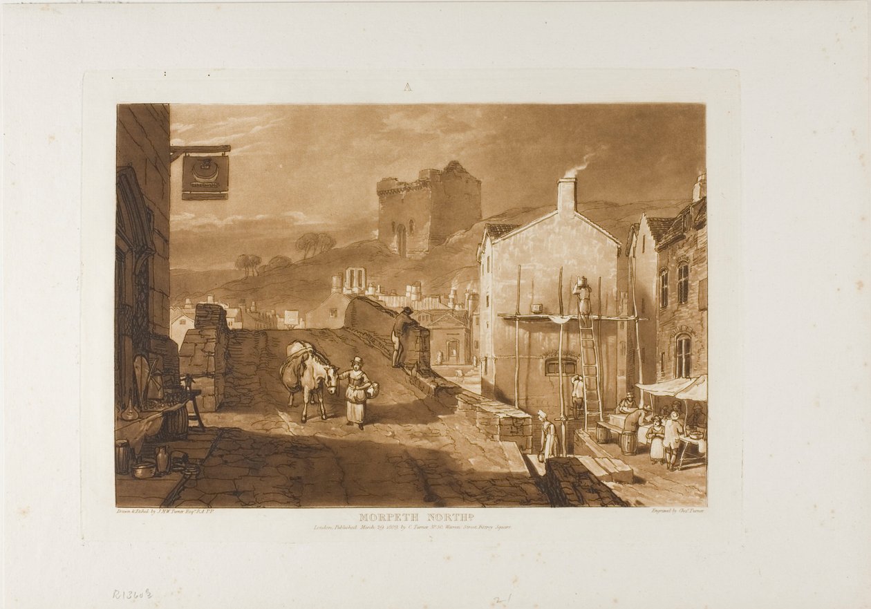 Morpeth, tablica 21 z Księgi Studiów autorstwa Joseph Mallord William Turner