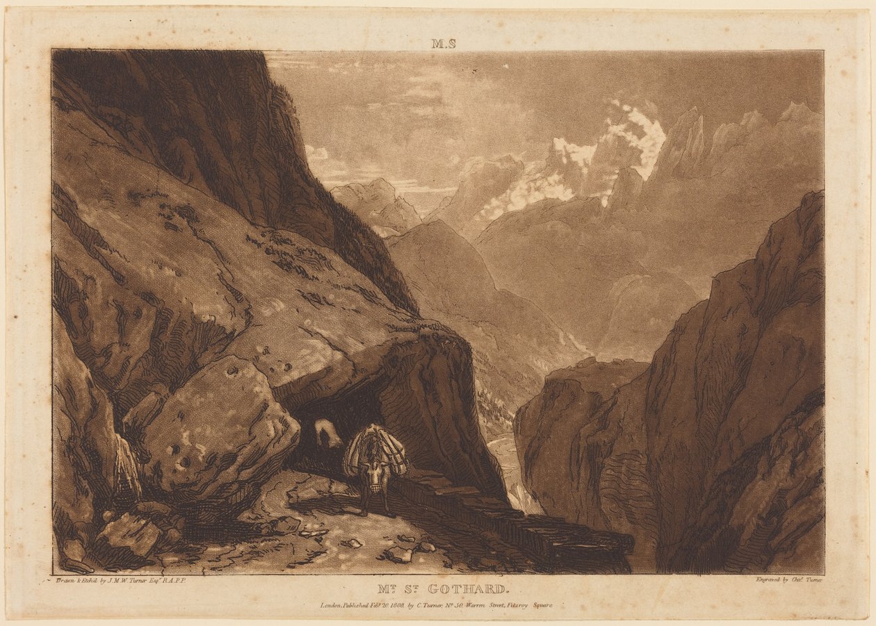 Przełęcz św. Gotarda autorstwa Joseph Mallord William Turner