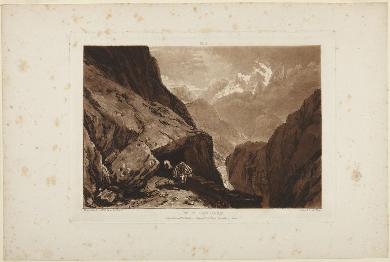 Góra św. Gotarda autorstwa Joseph Mallord William Turner