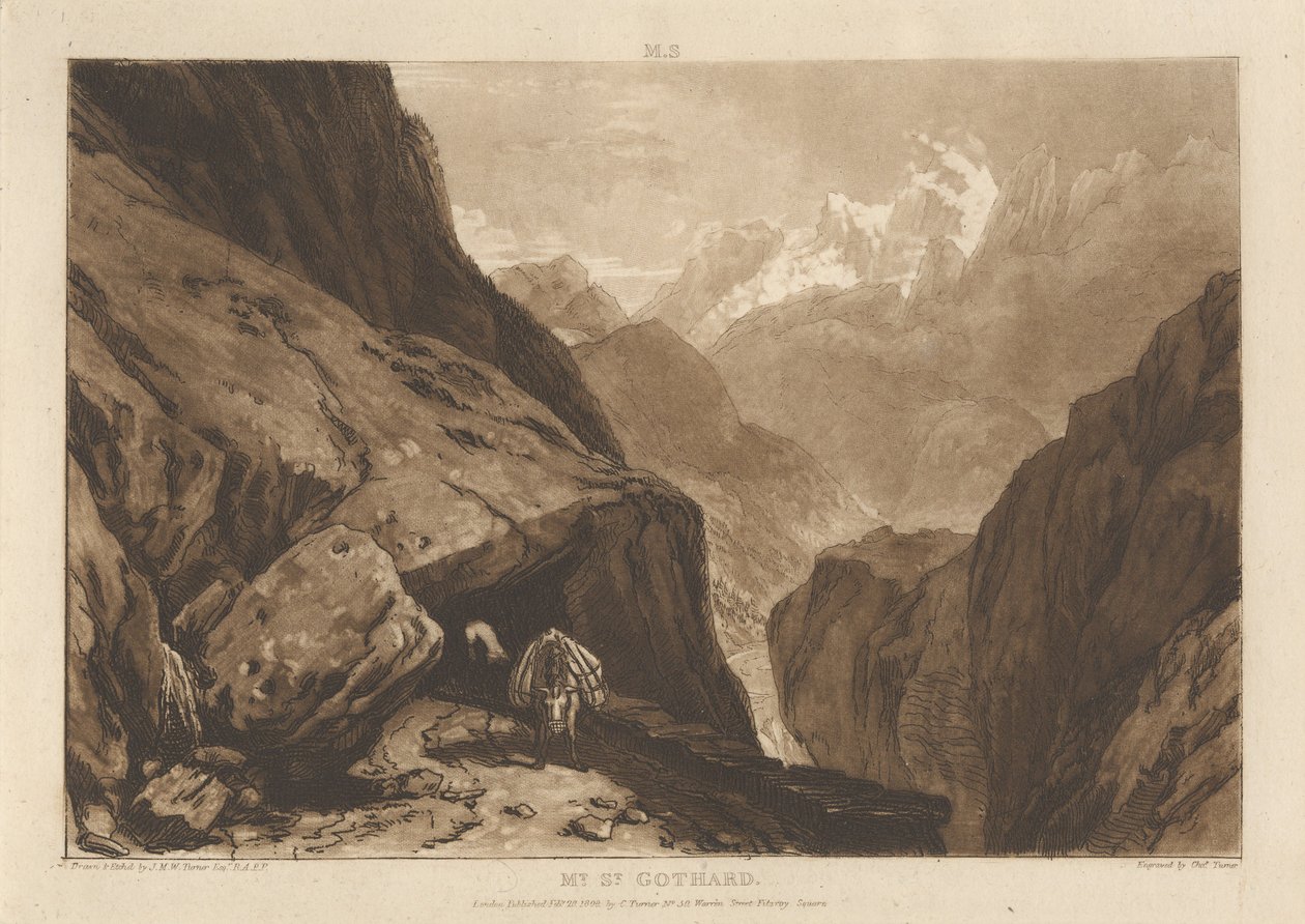 Góra św. Gotarda autorstwa Joseph Mallord William Turner