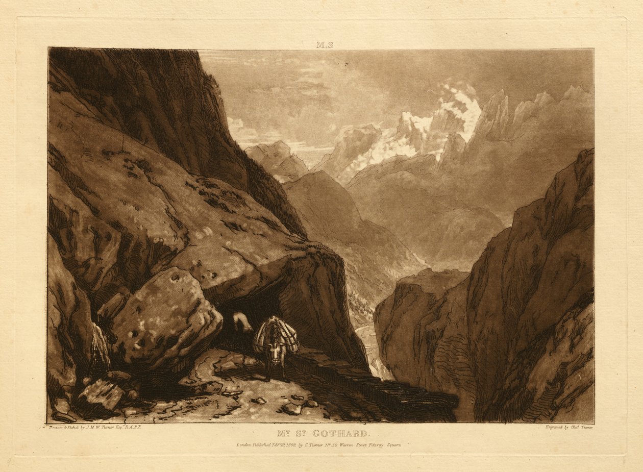 Góra św. Gotarda autorstwa Joseph Mallord William Turner