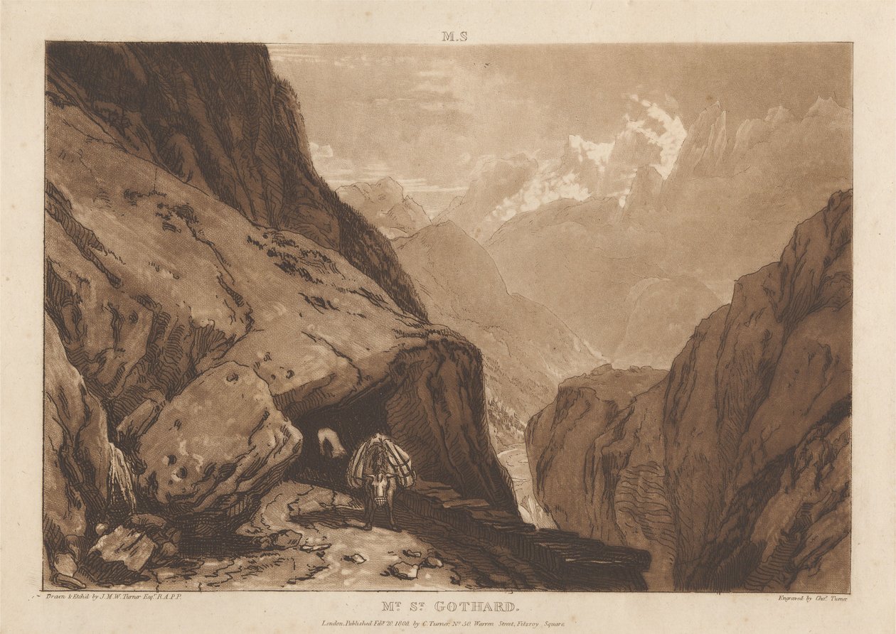 Góra św. Gotarda autorstwa Joseph Mallord William Turner