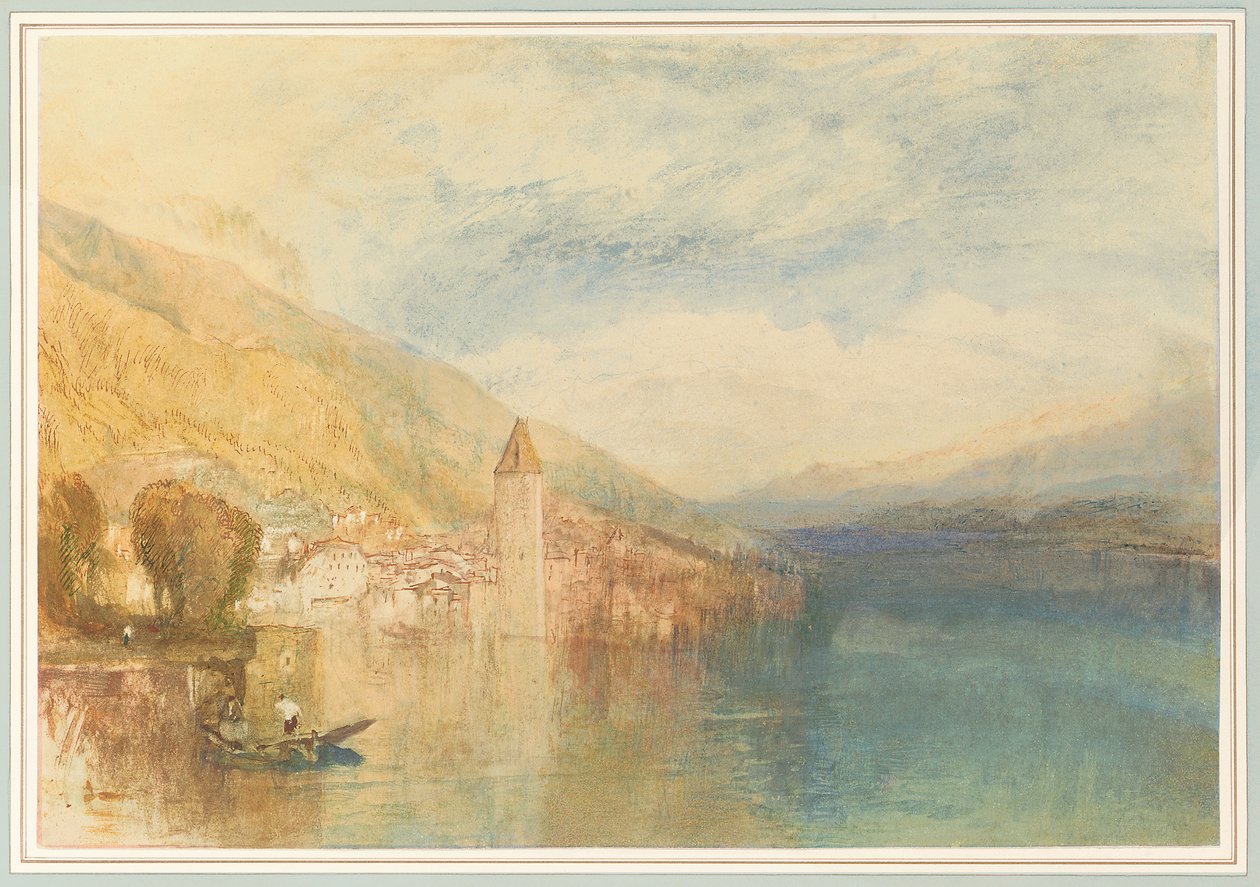 Oberhofen nad jeziorem Thun, Szwajcaria autorstwa Joseph Mallord William Turner