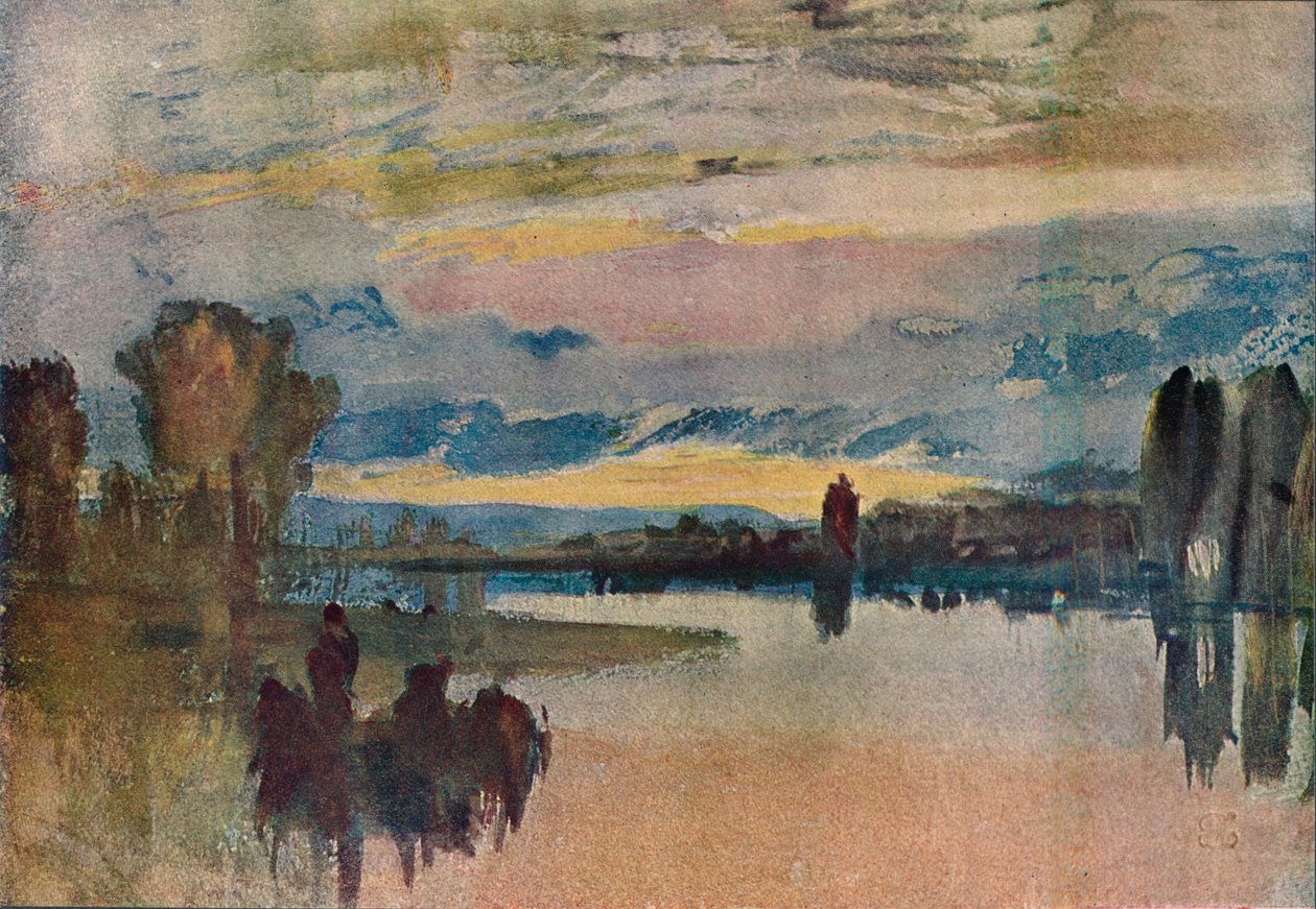 Nad jeziorem w Petworth - Wieczór, 1909 autorstwa Joseph Mallord William Turner