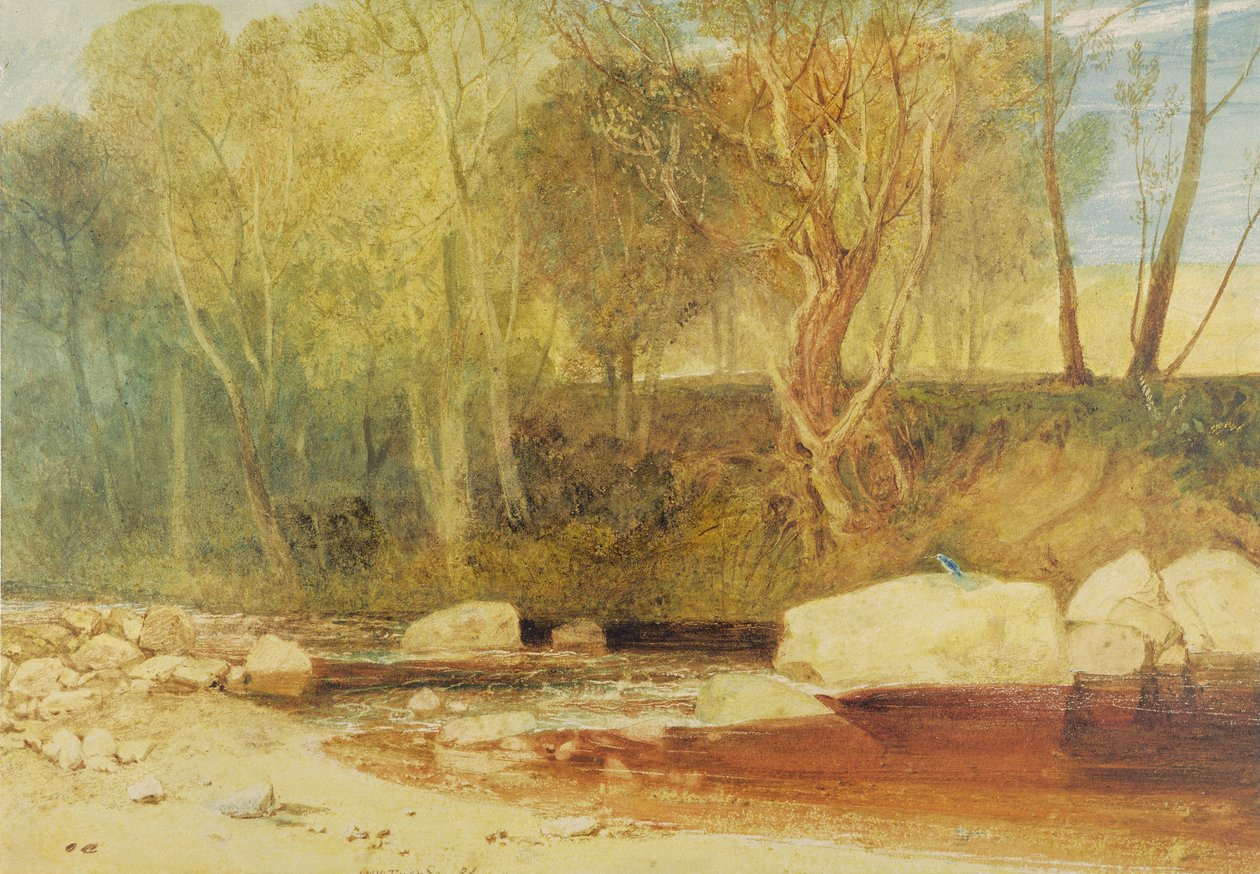 On the Washburn, ok. 1815 (akwarela i grafit z białymi podkreśleniami na papierze) autorstwa Joseph Mallord William Turner