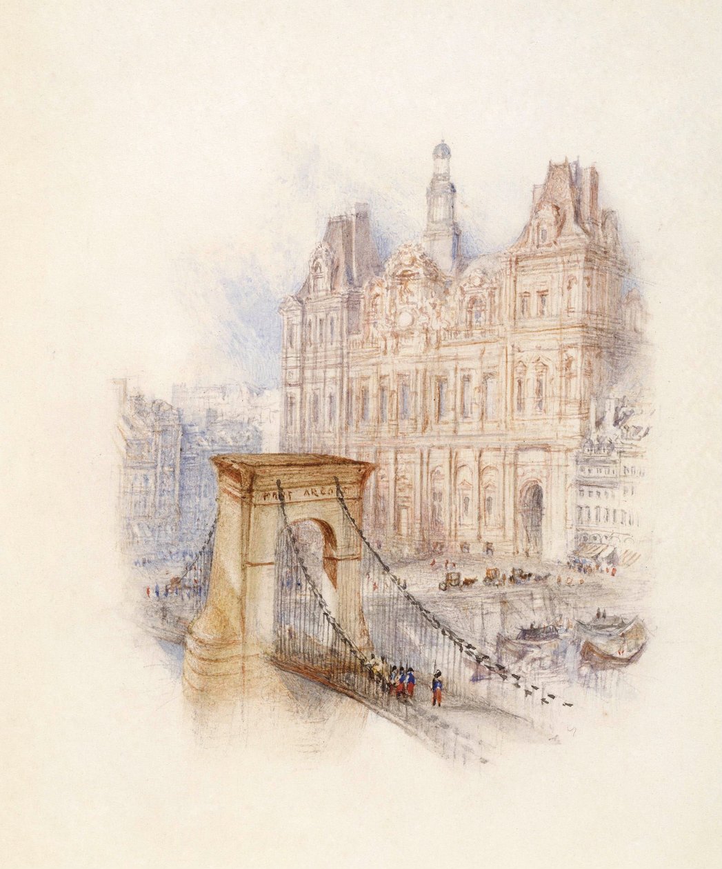 Paryż: Ratusz autorstwa Joseph Mallord William Turner