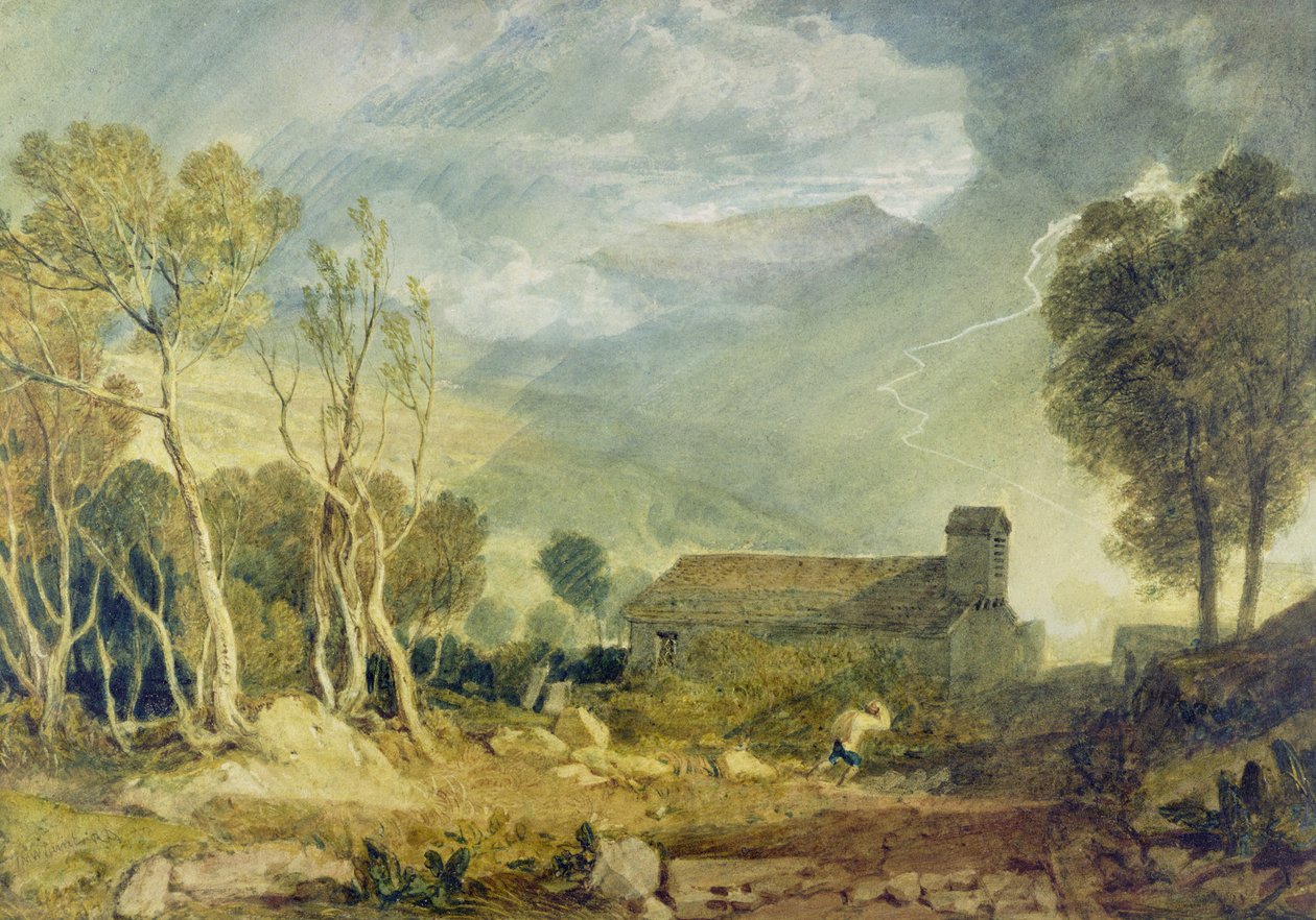 Patterdale Old Church, c.1810-15 (akwarela nad grafitem na papierze) autorstwa Joseph Mallord William Turner